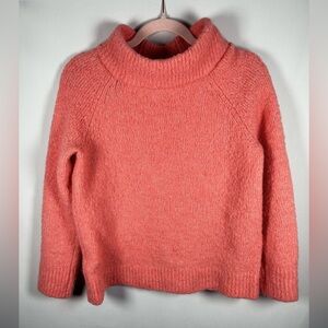 Anthropologie Moth Coral Turtleneck Sweater - Alpaca Knit